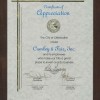 City of Clearwater Certificate of Appreciation