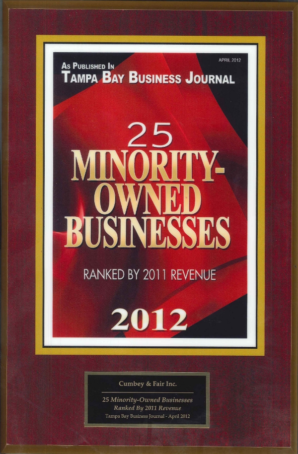 Cumbey & Fair Named as Top 25 Minority-Owned Business for 2011