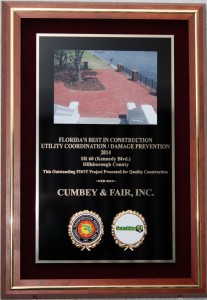 Cumbey & Fair Awarded by Florida Transportation Builders Association in 2014